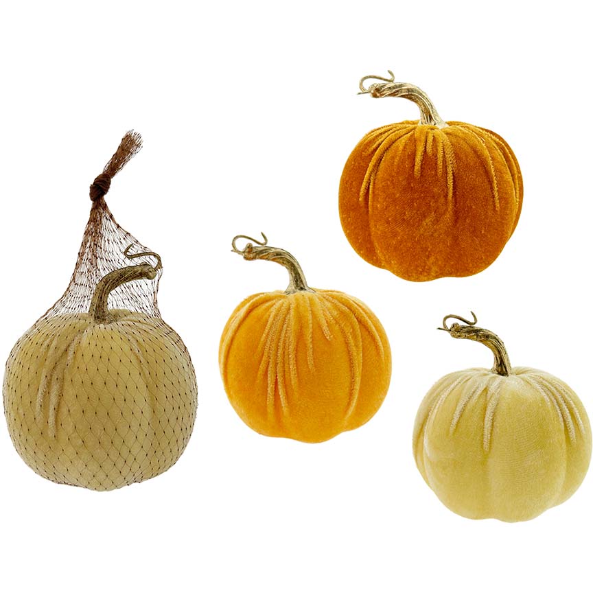 PUMPKIN VELVET 1PC 13CM 3ASTD
