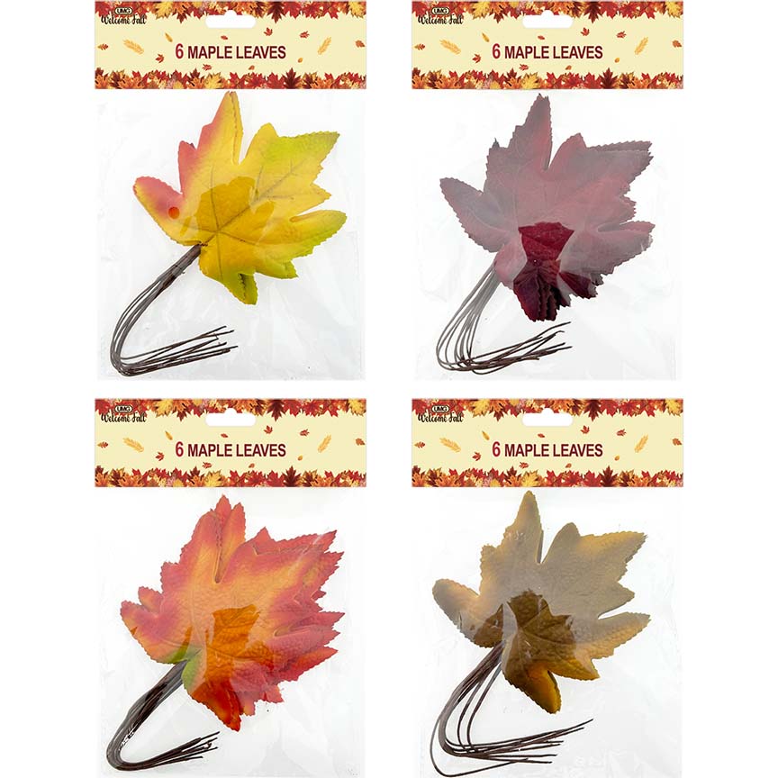 MAPLE LEAVE 6PC 4ASTD