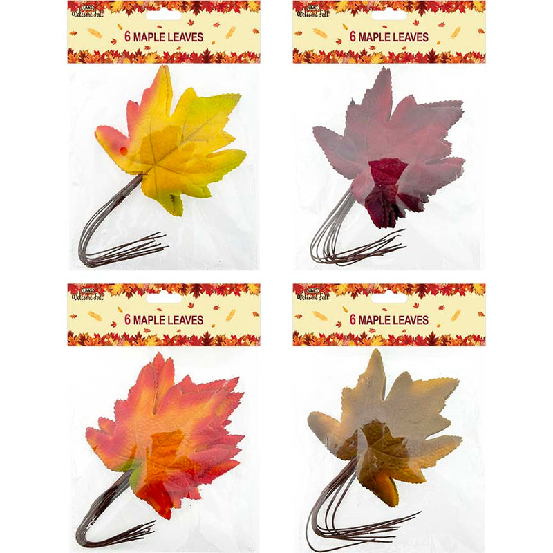 MAPLE LEAVE 6PC 4ASTD