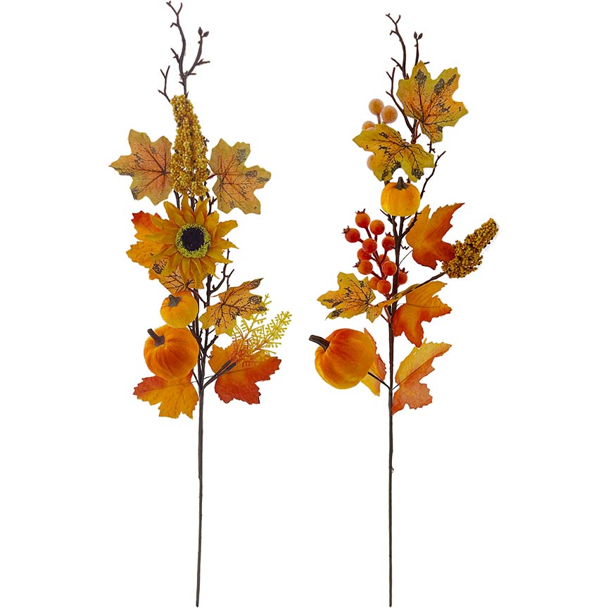 FALL PUMPKIN SPRAY 70-72CM 2ASSTD
