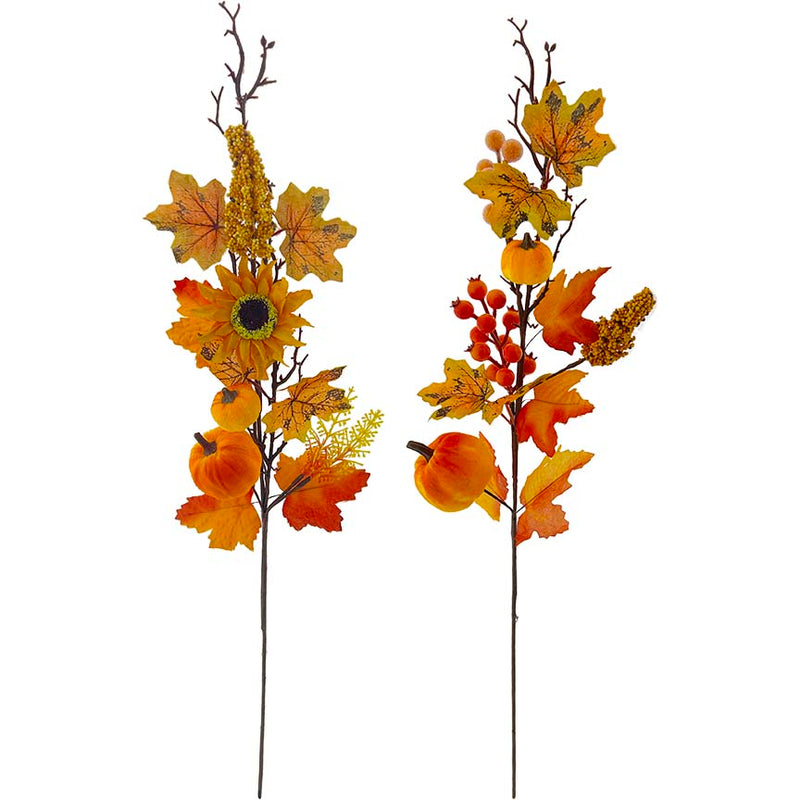 FALL PUMPKIN SPRAY 70-72CM 2ASSTD