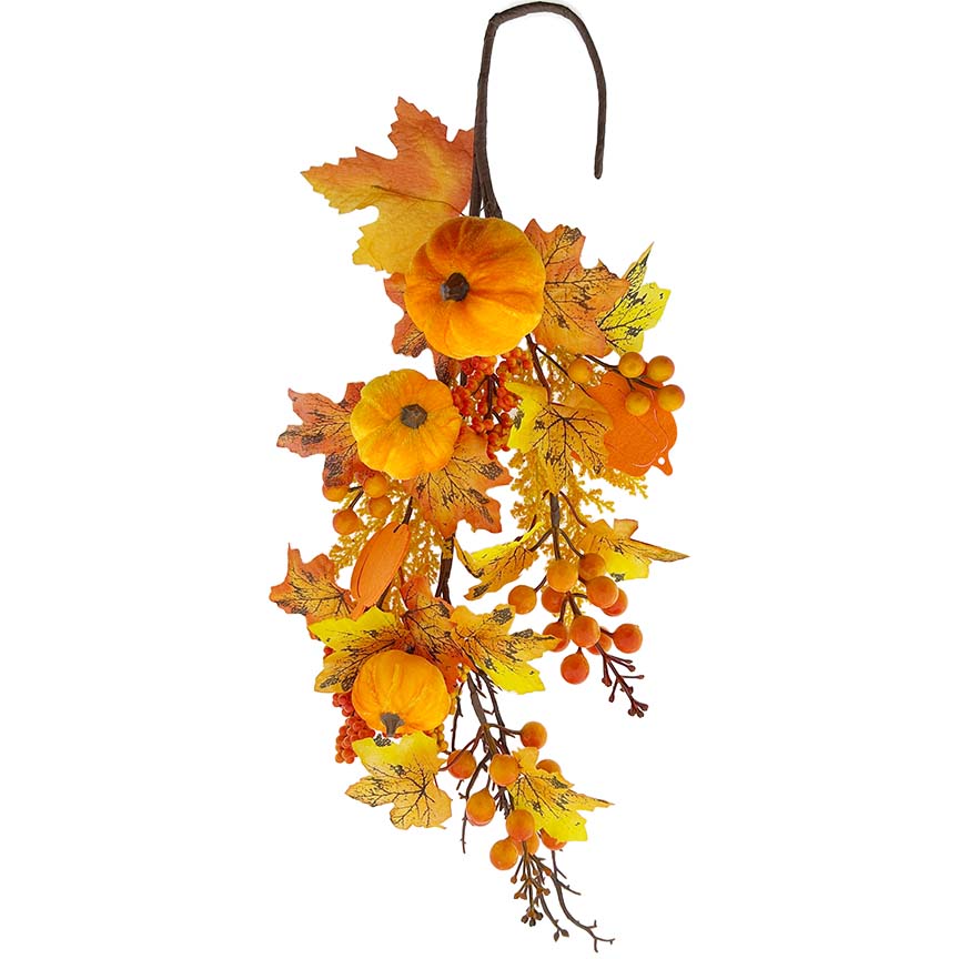 FALL PUMPKIN DROP SWAG 53CM