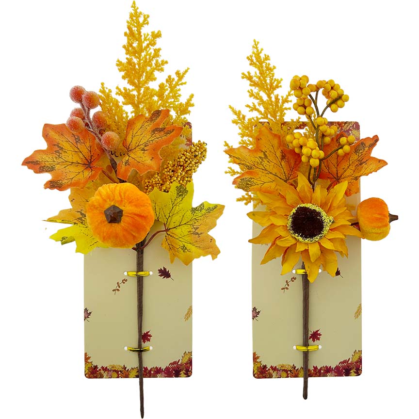FALL SUNFLOWER PUMPKIN PICK 35-45CM 2ASTD
