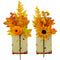 FALL SUNFLOWER PUMPKIN PICK 35-45CM 2ASTD