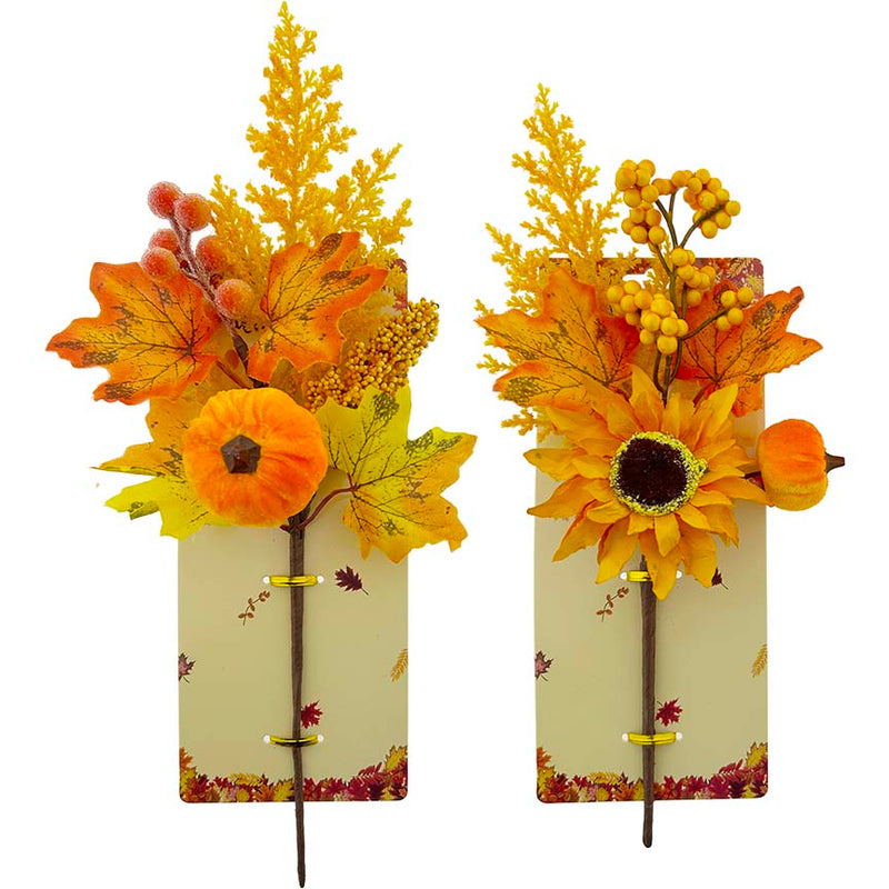 FALL SUNFLOWER PUMPKIN PICK 35-45CM 2ASTD