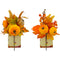 PUMPKIN VELVET BUSH 30CM 2ASTD