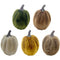 PUMPKIN VELVET DECOR 12CM