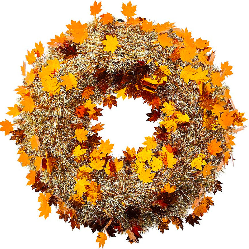 WREATH TINSEL HARVEST 40CM