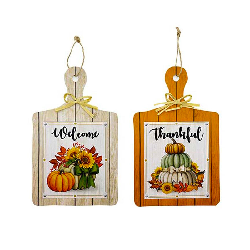 WOOD PLAQUE BOARD 8x13IN 2ASTD