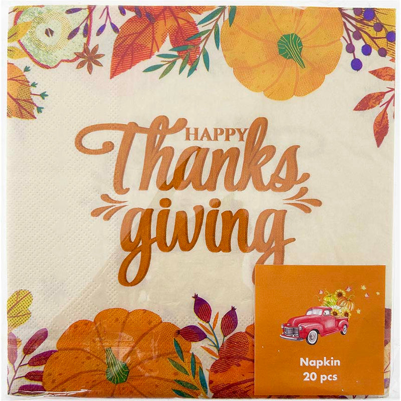 NAPKINS HARVEST 16PC 6.5INCH