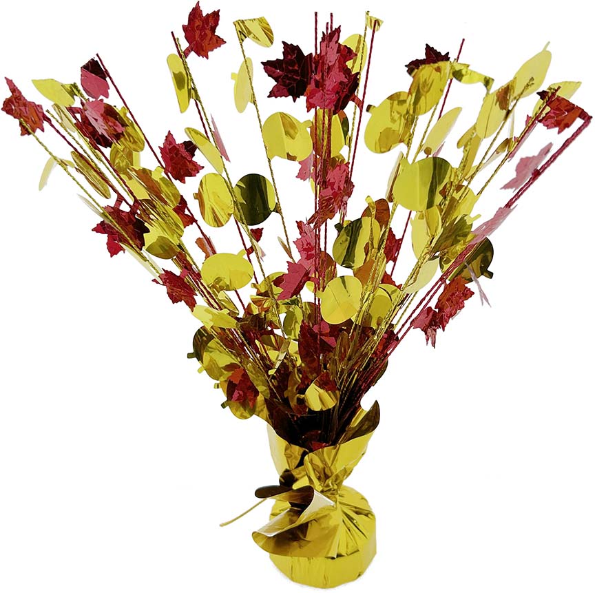 BALLON WEIGHT HV GOLD/RED 6x30CM