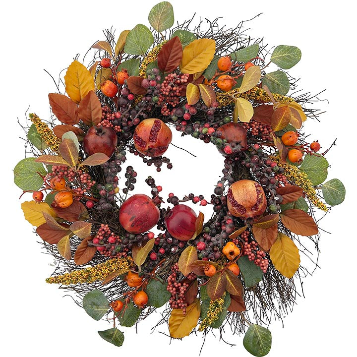 BERRIES WREATH FALL 21.65in (55cm)