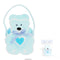 BABY FAVOR BAG; BEAR W/ HEART 1PC BLUE