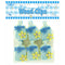 BABY CLIP; BABY BOTTLE W/ FLOWER 6PK BLUE