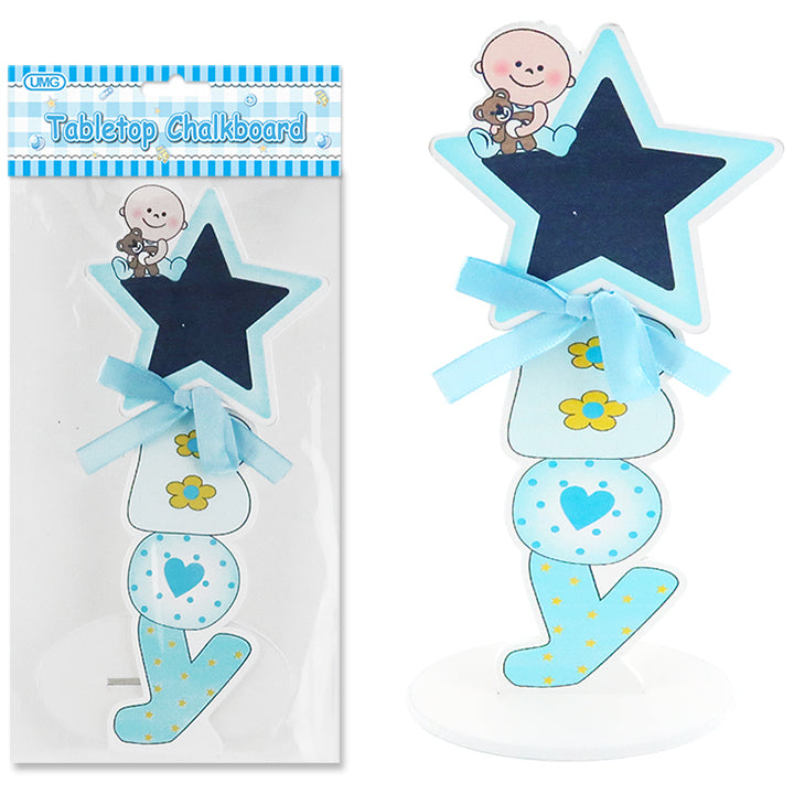 BABY CHALKBOARD BLUE 1PC STAR