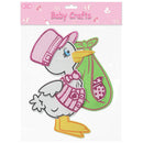 DECORATION STORK PINK MEDIUM 1PC