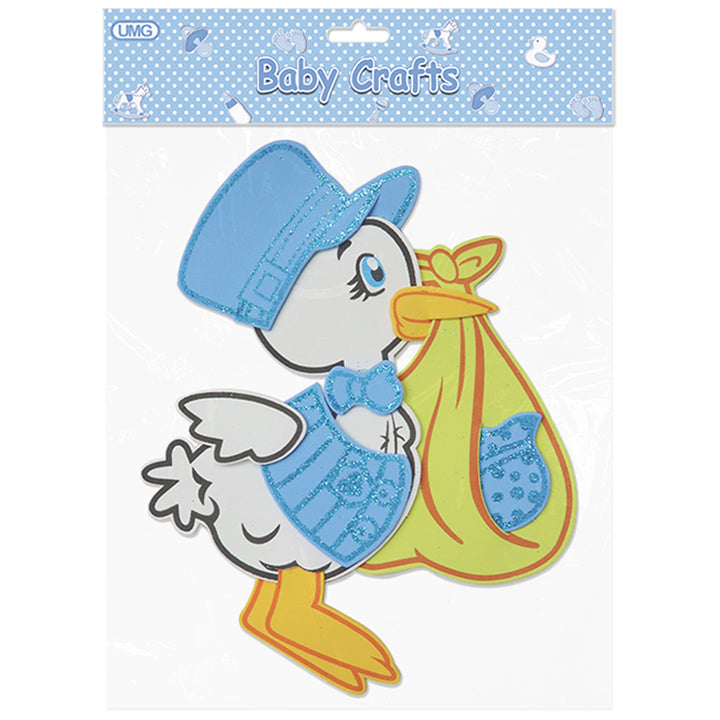 DECORATION STORK BLUE MEDIUM 1PC