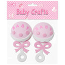 FOAM CRAFT RATTLE PINK SMALL 2PC