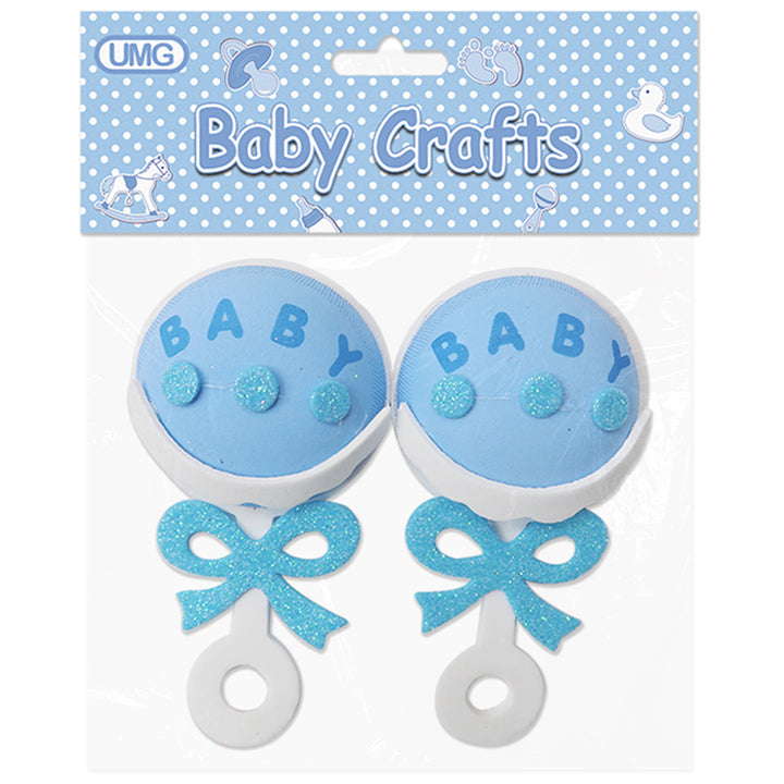 FOAM CRAFT RATTLE BLUE SMALL 2PC