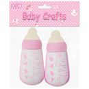 FOAM CRAFT BOTTLE PINK SMALL 2PC