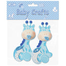 FOAM CRAFT GIRAFFE BLUE SMALL 2PC