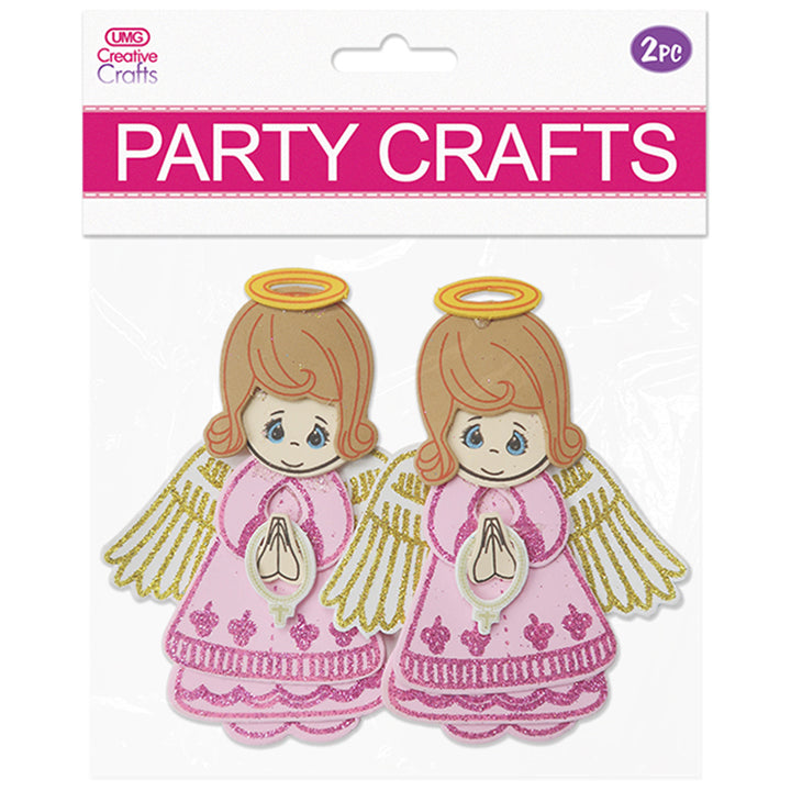 FOAM CRAFT ANGEL GIRL PINK SMALL 2PC