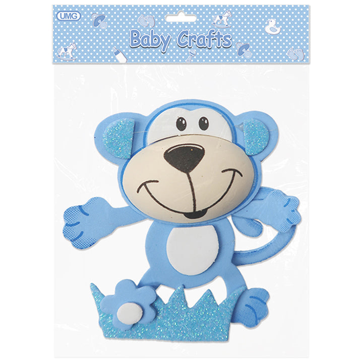 FOAM DECORATION MONKEY BLUE MEDIUM 1PC