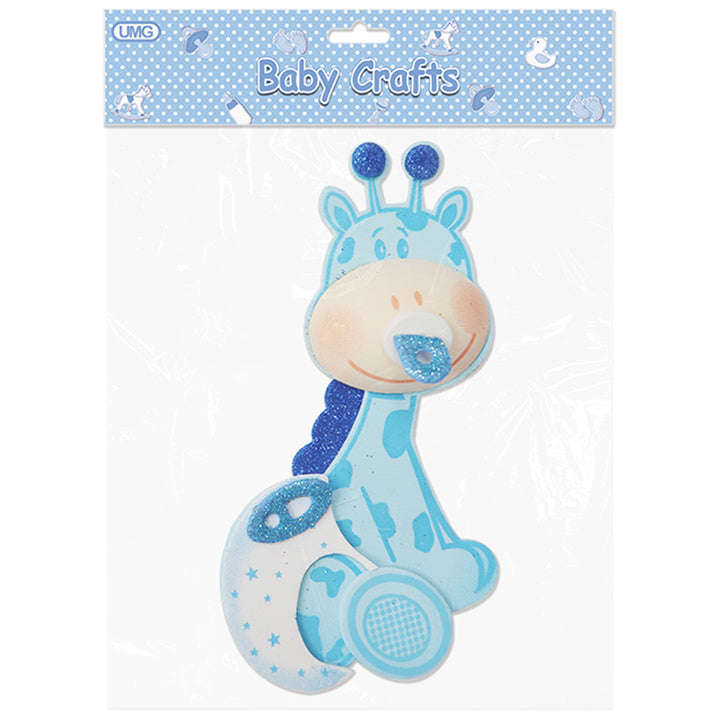 FOAM DECORATION GIRAFFE BLUE MEDIUM 1PC