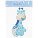 FOAM DECORATION GIRAFFE BLUE MEDIUM 1PC