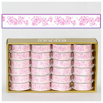 RIBBON DISPLAY 1"x3YRD GROSGRAIN BEAR PINK