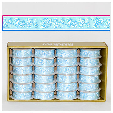 RIBBON DISPLAY 1"x3YRD POLYESTER BEAR BLUE