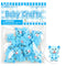 RESIN TEDDY BEAR; 10PK BLUE