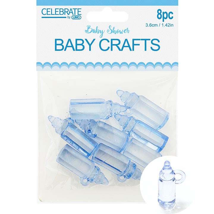 BABY BOTTLE; 8PK 3.5CM BLUE