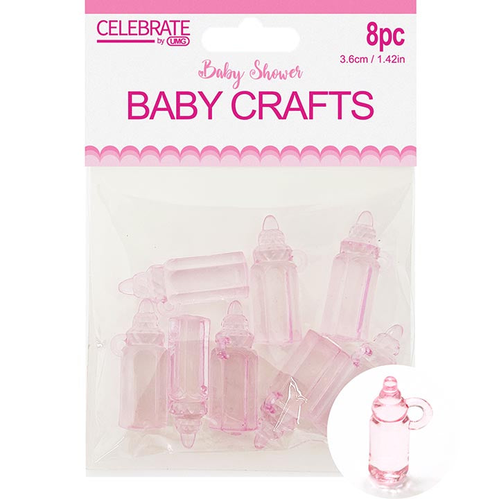 BABY BOTTLE; 8PK 3.5CM PINK
