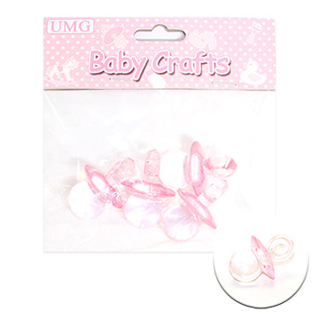 BABY PACIFIER; 4PK 4CM PINK