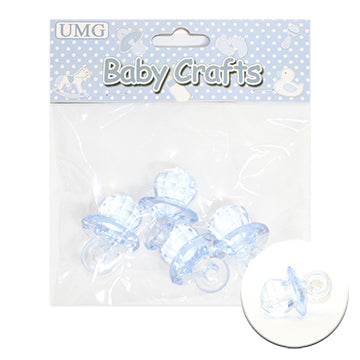 BABY PACIFIER; 4PK 4CM BLUE