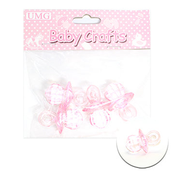 BABY PACIFIER; 4PK 4CM PINK