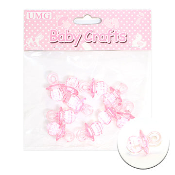 BABY PACIFIER; 10PK 2.5CM PINK