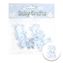 TEDDY BEAR; 4PK 4CM BLUE