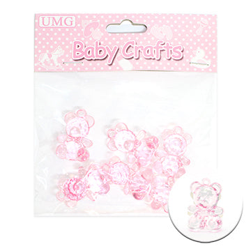 TEDDY BEAR; 6PK 3CM PINK