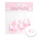 BABY RATTLE; 6PK 4CM PINK