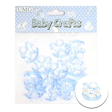 ROCKING HORSE; 14PK 2.5x2.8CM BLUE