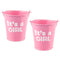 BUCKET 7CM LT PINK "IT'S A GIRL" 2-PC