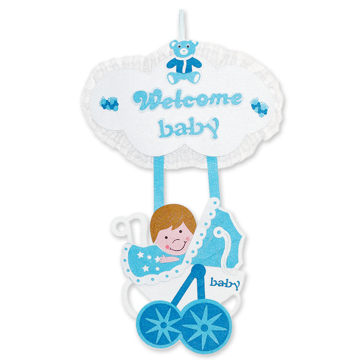 BABY STROLLER HANGING DECOR; BLUE