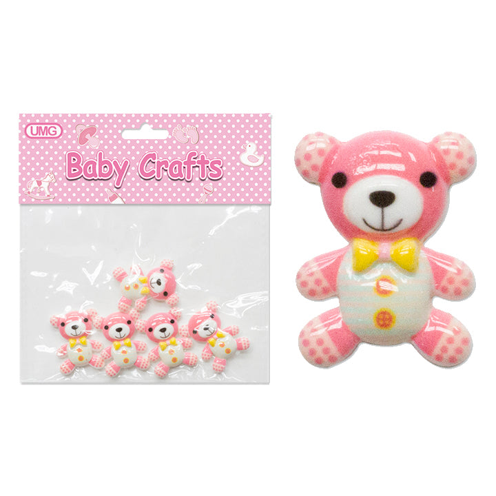 BABY CRAFT BEAR; PINK 5PC