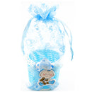 BABY FAVOR BASKET BAG W/ BABY; BLUE