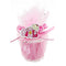 BABY FAVOR BASKET BAG W/ WRITING "GIRL"; PINK