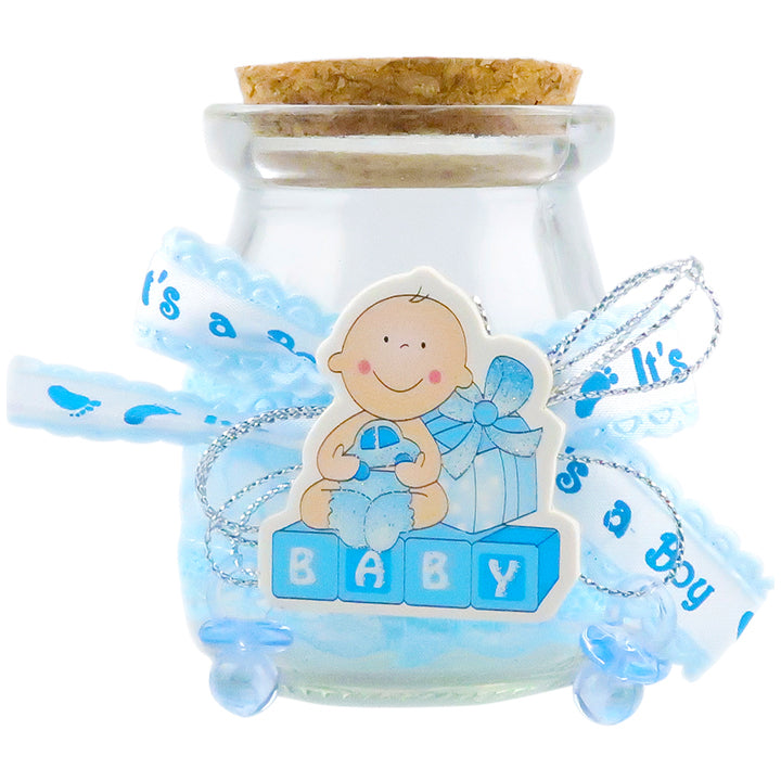 BABY BOY GLASS BOTTLE