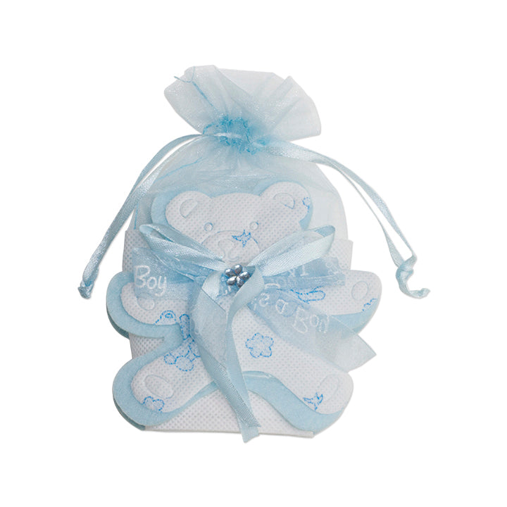 BABY FAVOR BAG; BEAR 1PC BLUE