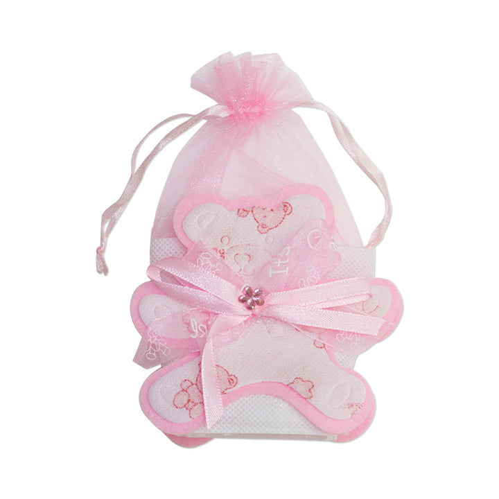 BABY FAVOR BAG; BEAR 1PC PINK